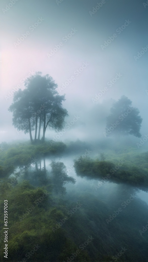 霧のある風景
