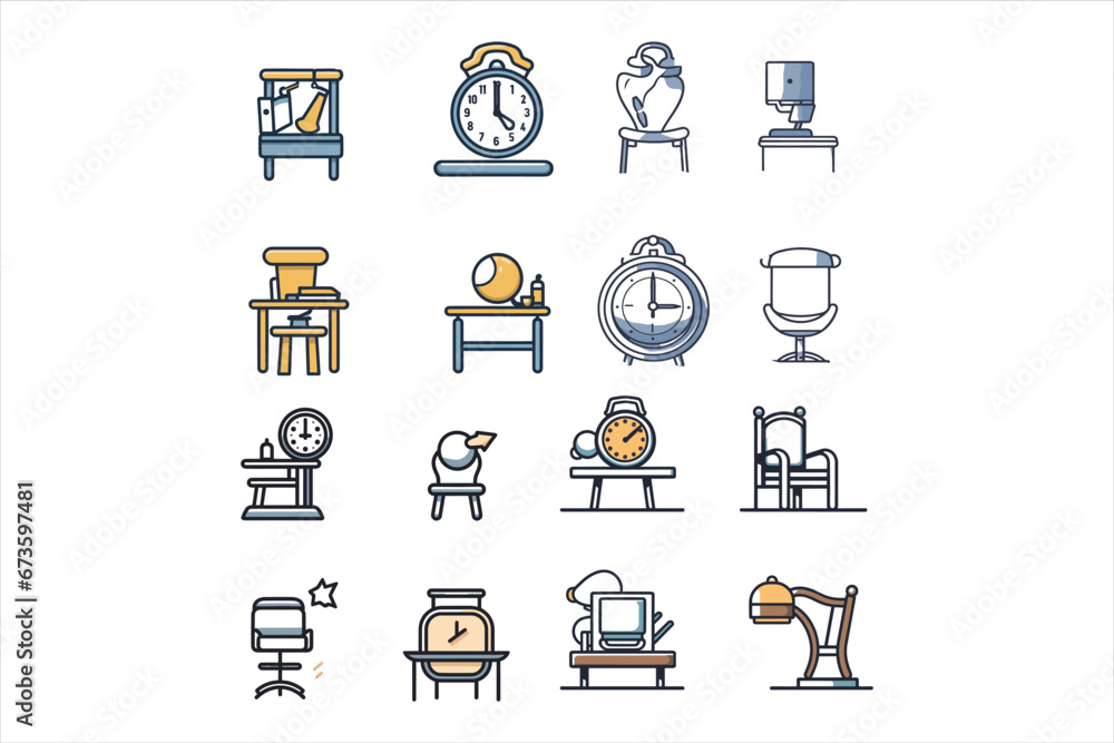 School all element and buses vector bundle School all element and buses vector bundle