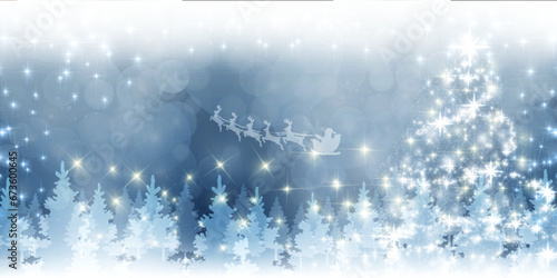 クリスマス　雪　冬　風景　背景