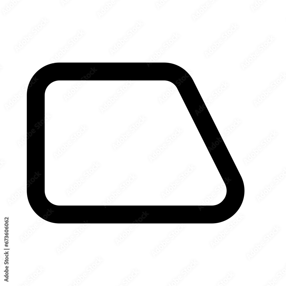 trapezium line icon trapezium line icon