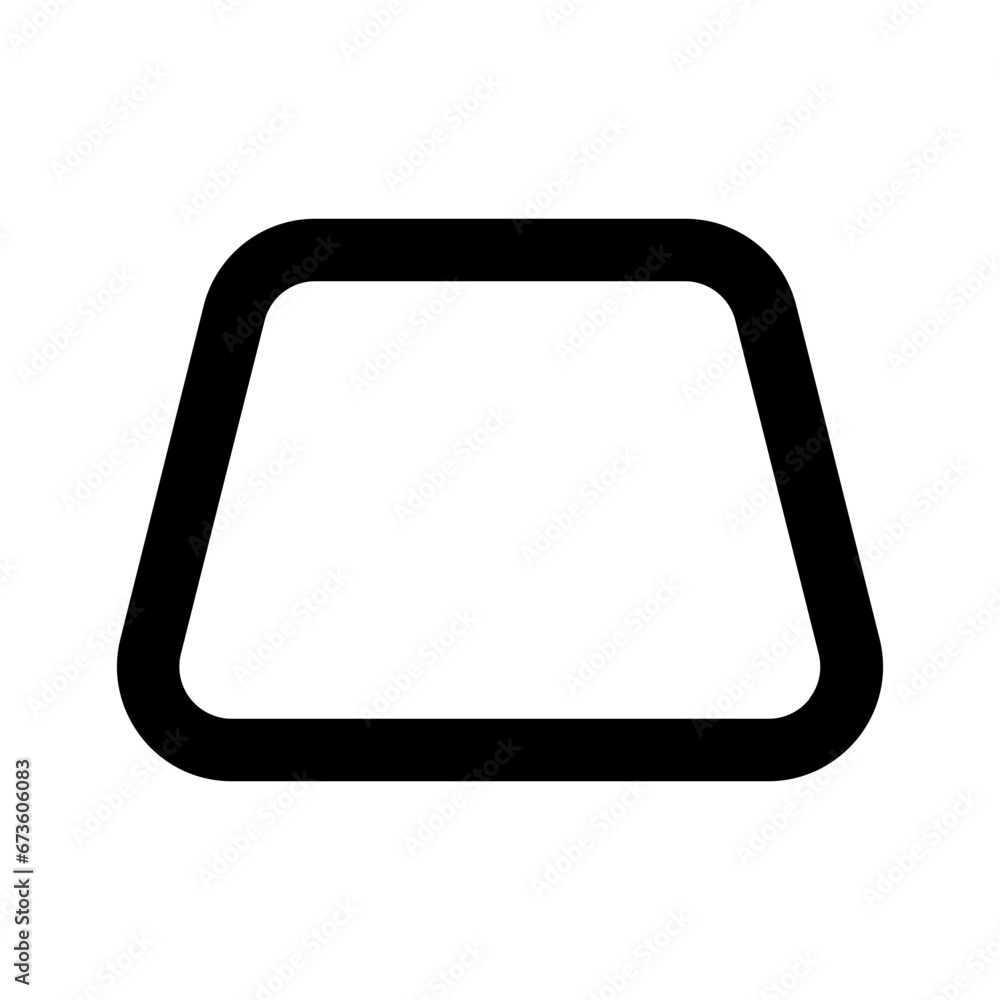 tropezoid line icon tropezoid line icon