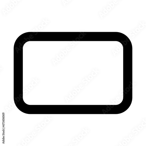 rectangle line icon