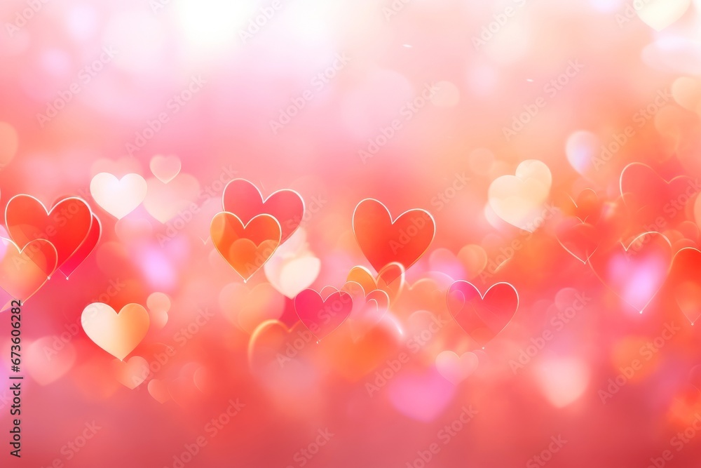 Valentine's day heart with light bokeh background.
