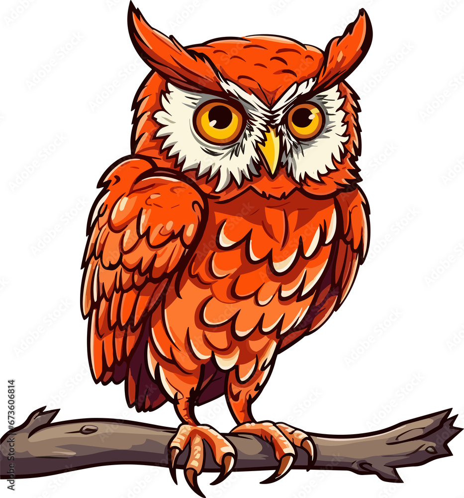 Fototapeta premium Easter owl illustration