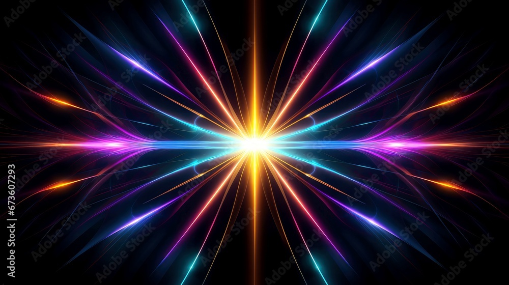 Abstract multicolor neon glowing line, Technology background Abstract multicolor neon glowing line, Technology background