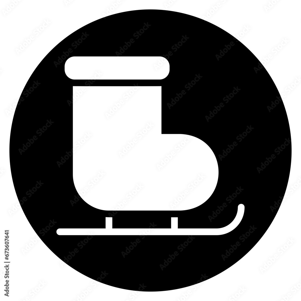 ice skate glyph icon ice skate glyph icon