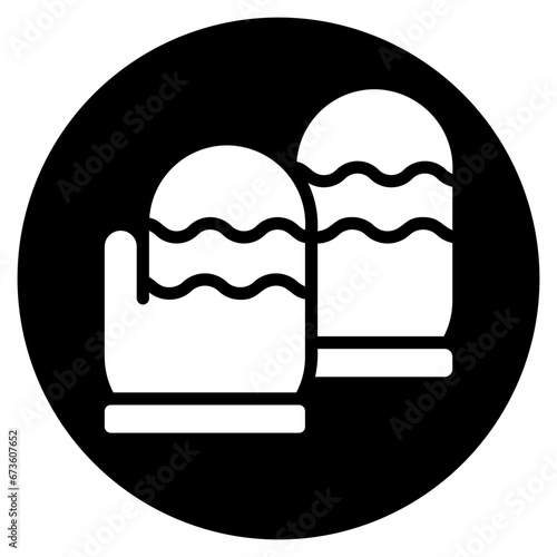 mittens glyph icon