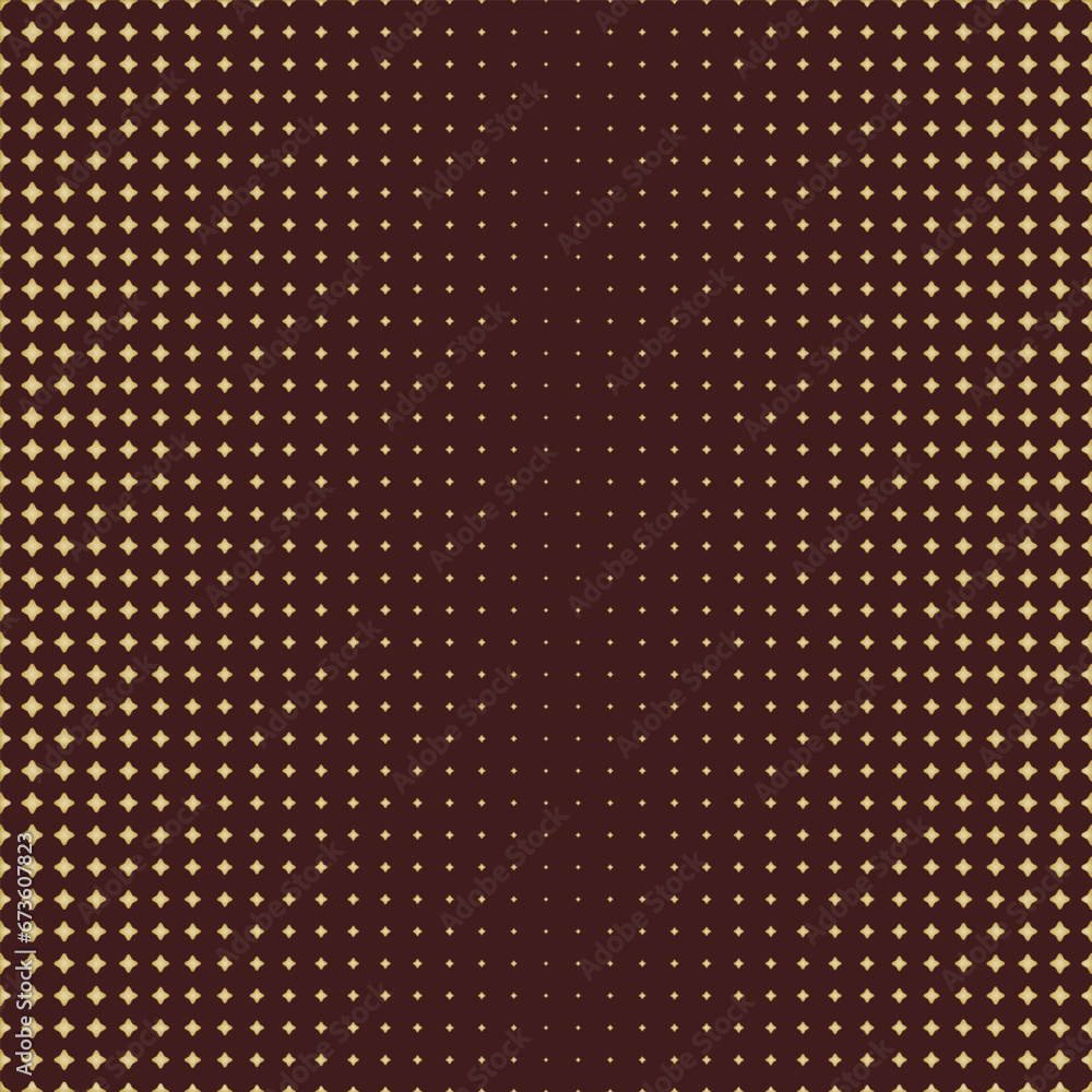 Seamless geometric vector brown and golden pattern. Modern ornament with stars. Geometric abstract background Seamless geometric vector brown and golden pattern. Modern ornament with stars. Geometric abstract background
