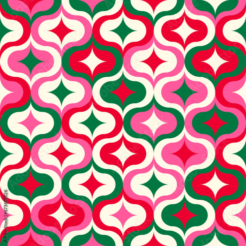 Retro geometric elements pattern design for Christmas and new year background.