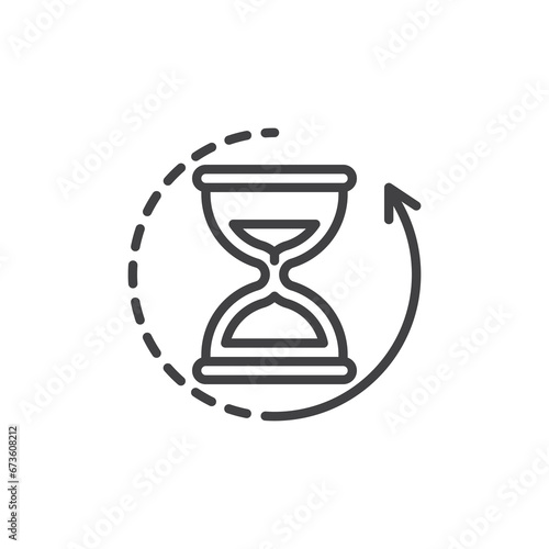 Time Countdown line icon