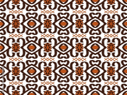 Ikat ethnic pattern seamless. seamless pattern. Design for fabric  curtain  background  carpet  wallpaper  clothing  wrapping  Batik  fabric  pillow  textile card pattern sty