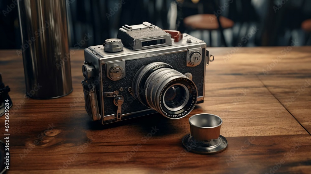 a camera on a table
