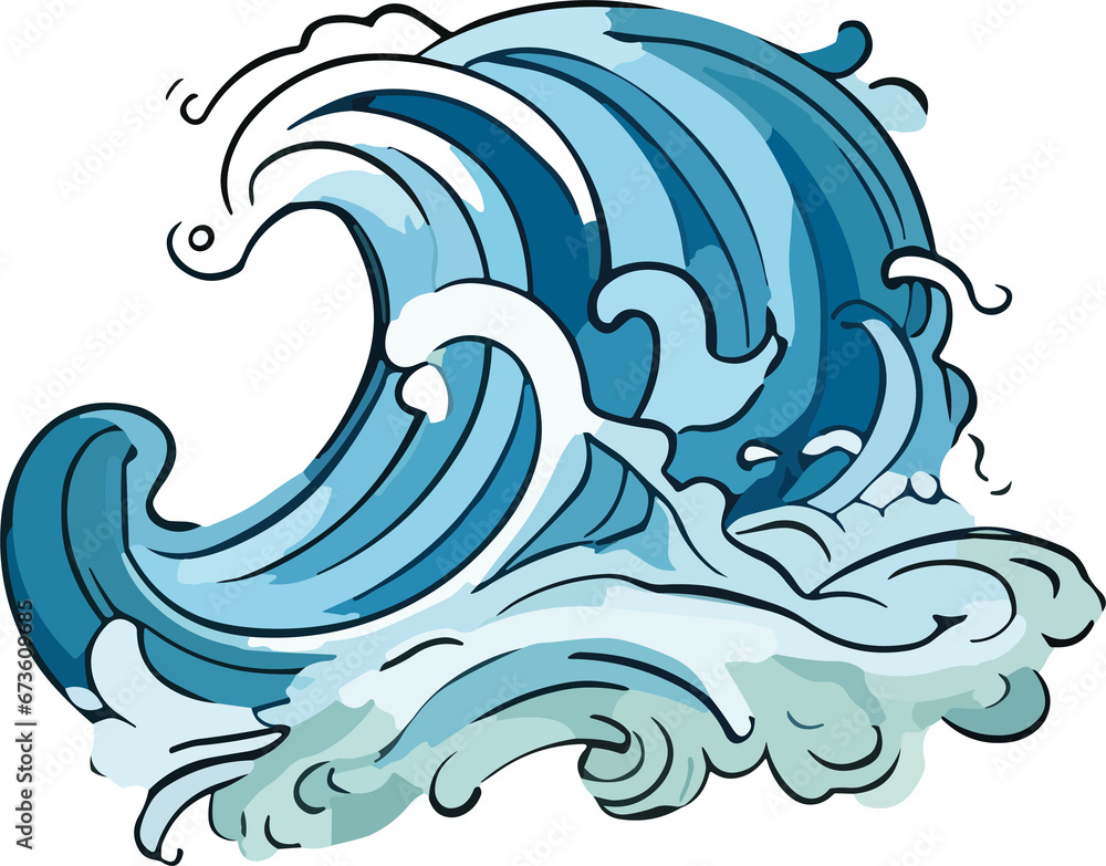 Waves Illustration. Waves Illustration.