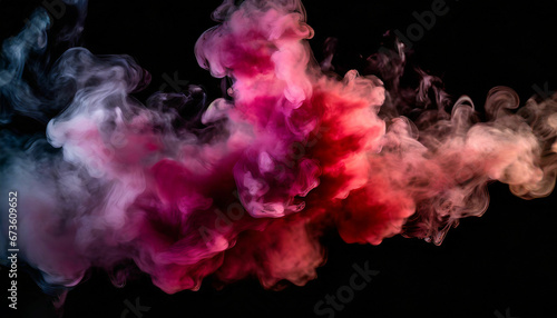Colorful Smoke Against a Dark Background