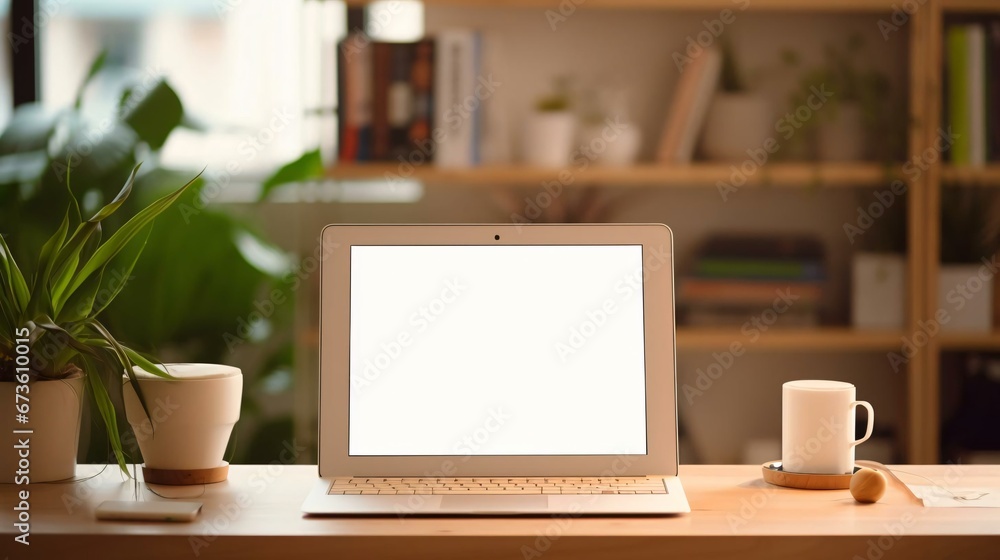 a laptop on a table a laptop on a table