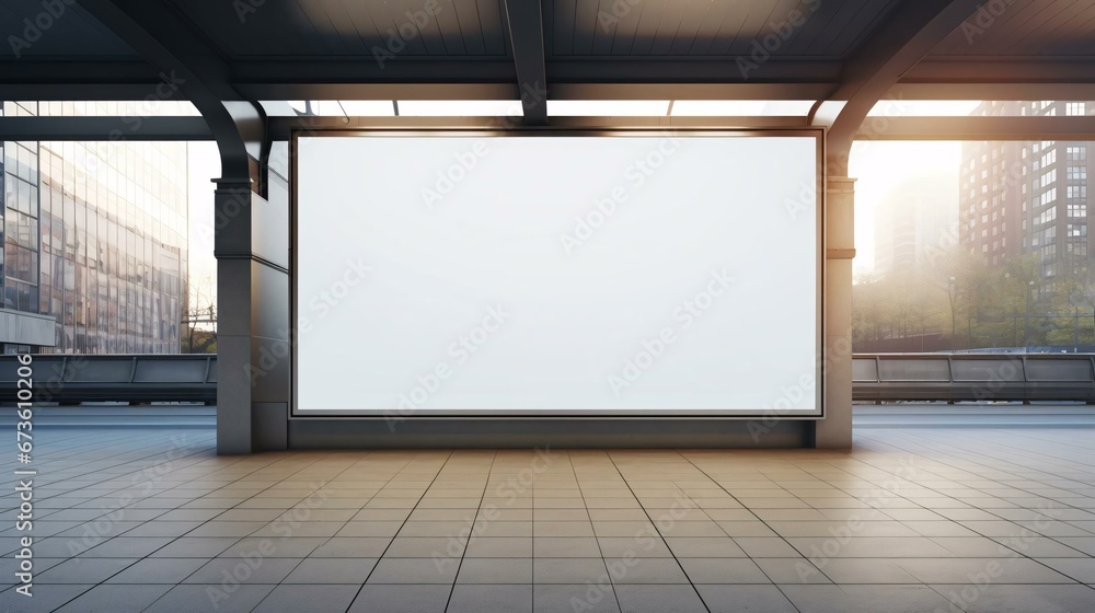 a large white screen in a building a large white screen in a building