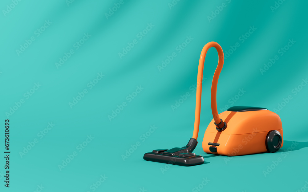 Vacuum cleaner model, home appliances, 3d rendering. Vacuum cleaner model, home appliances, 3d rendering.
