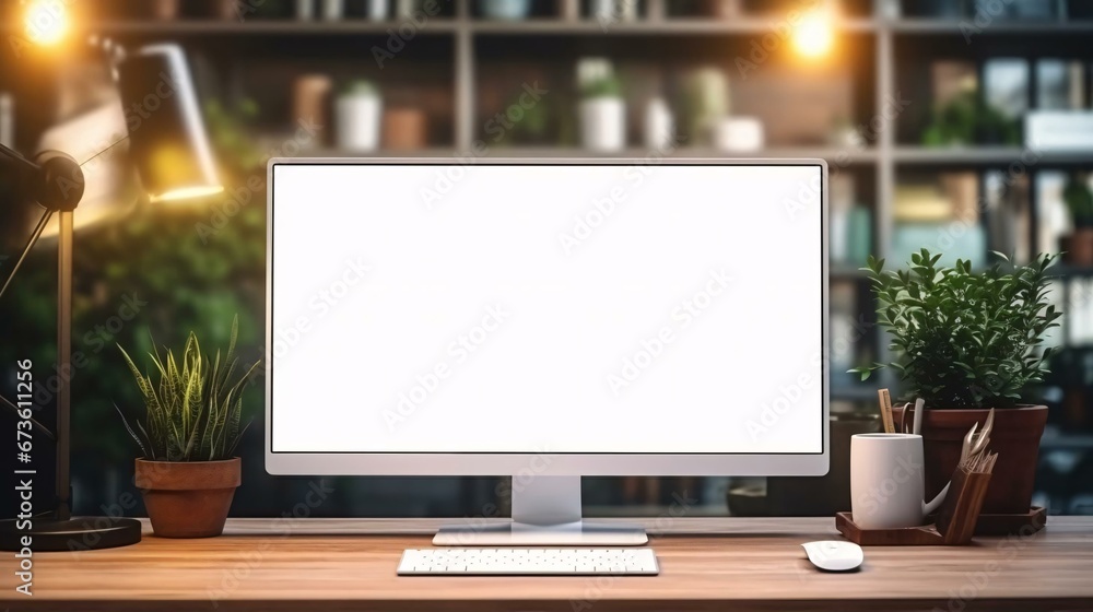 Fototapeta premium a computer on a desk