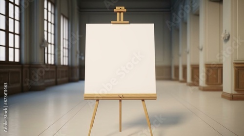 a white board on a stand
