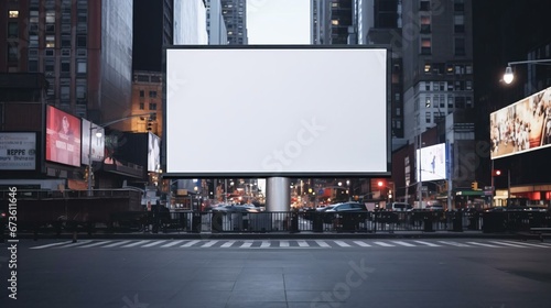 a large billboard in a city