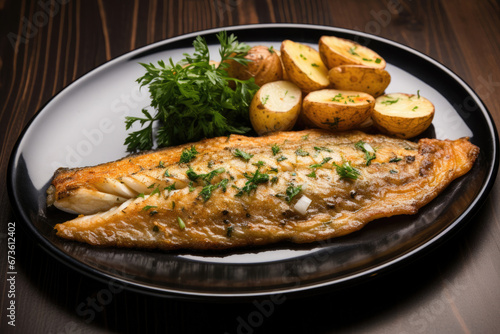 Grilled trout with potatoes