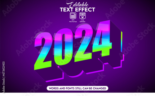 Editable text effect 2024 style
