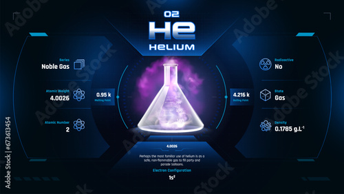 Helium Gas Parodic Table Element 02-Fascinating Facts and Valuable Insights-Infographic vector illustration design