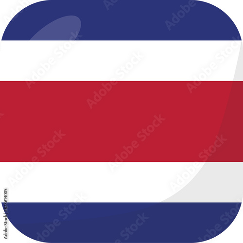 Costa rica flag square 3D cartoon style. Free Download Costa rica flag square 3D cartoon style. - GFXLoad