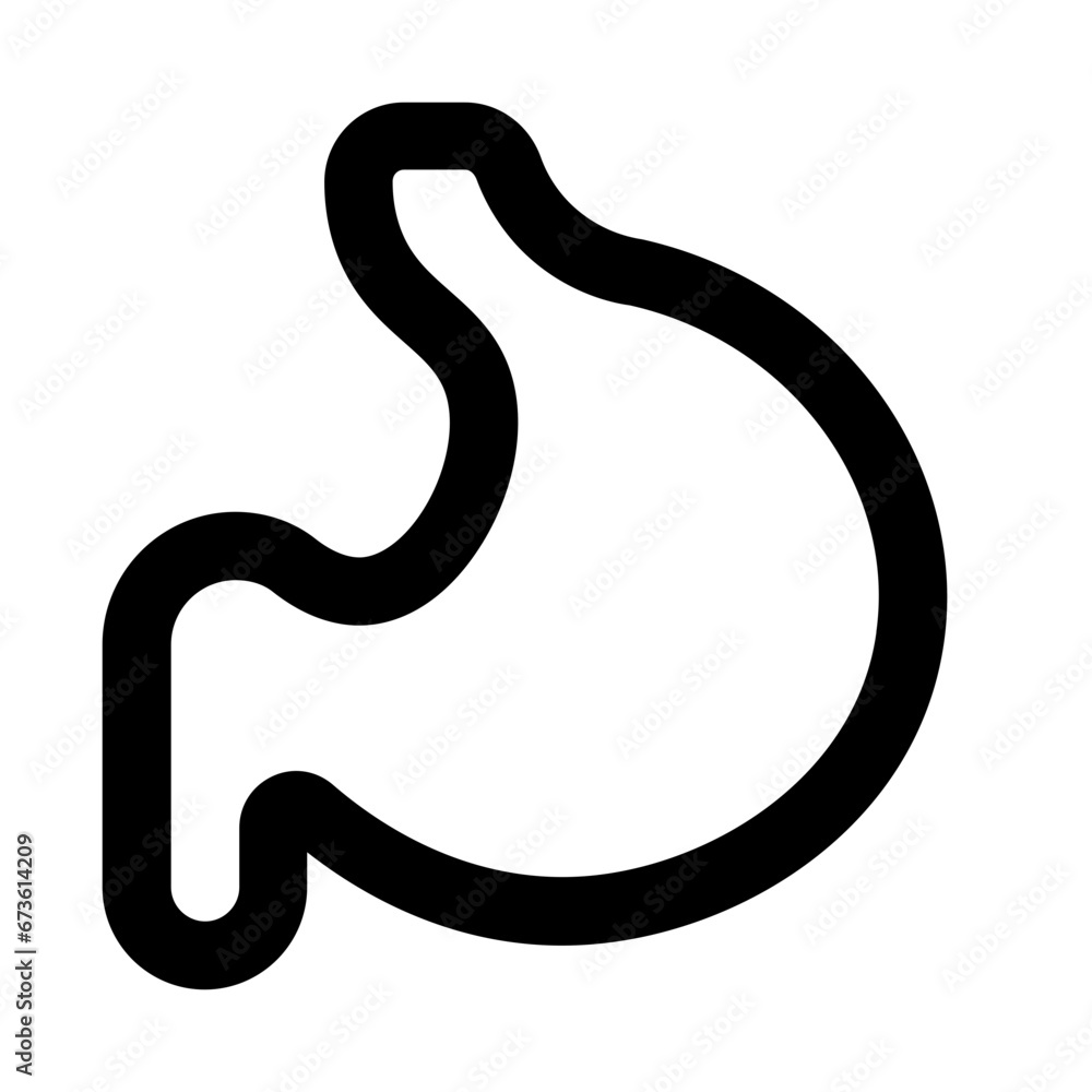stomach line icon stomach line icon