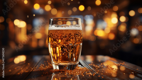 background of beer drink in glass