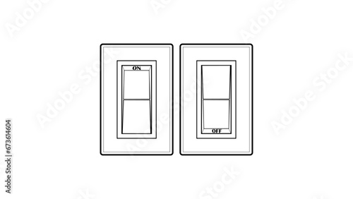 electric switch, on, off position