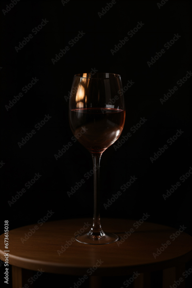 glass of wine on black glass of wine on black