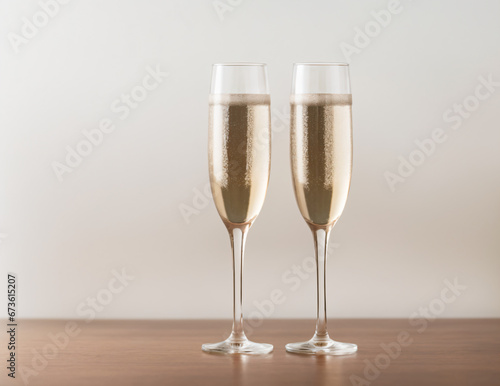 two glasses of champagne