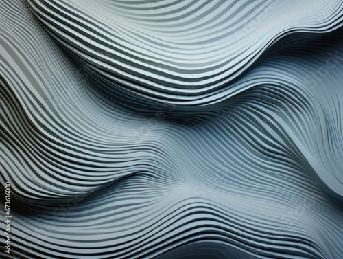 Corrugated Grayish-Blue Wavy Lines © Custom Media