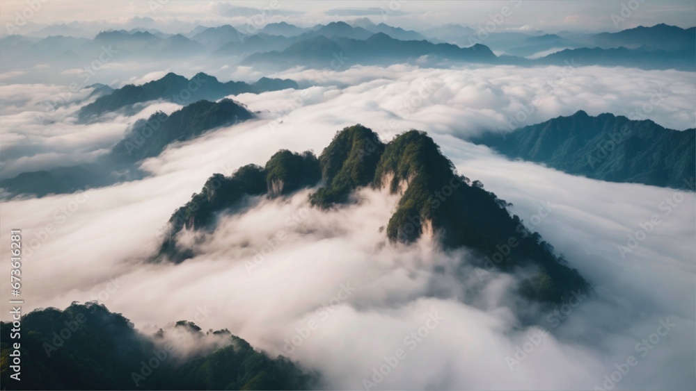 Mountain and cloud landscape 