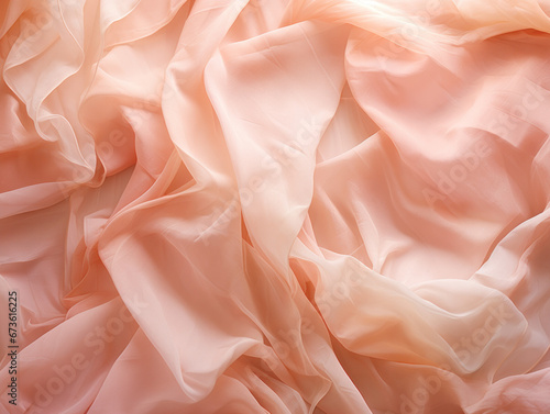 Soft Peach Tissue Paper Texture with Fine Creases