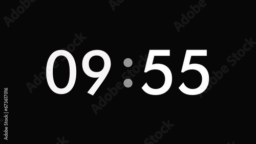 10 minutes countdown timer animation, 4k