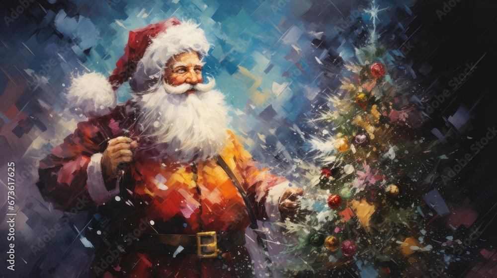 Santa Claus. New Year card