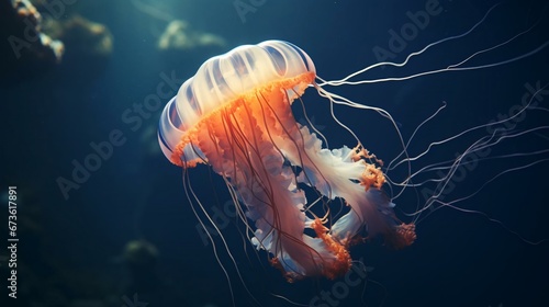 a jellyfish in the water