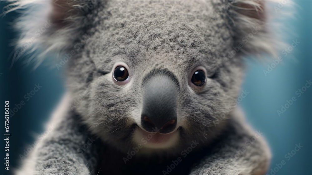 a koala bear with big eyes a koala bear with big eyes