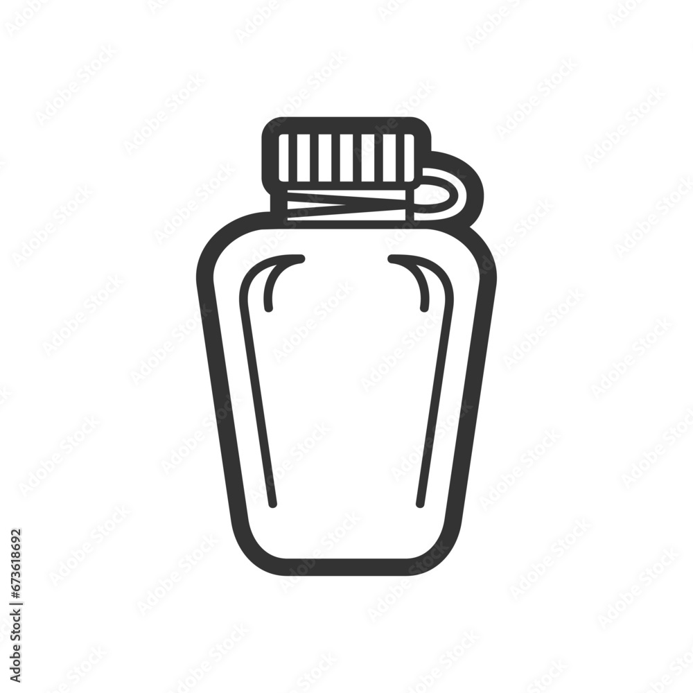 Touristic bottle, vector flat paintball, airsoft, traveling icon Touristic bottle, vector flat paintball, airsoft, traveling icon