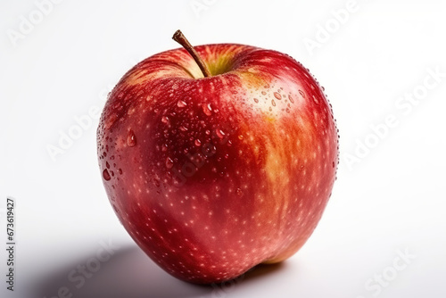 Red apple isolated on white background,