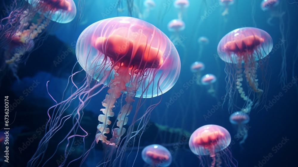 a group of jellyfish a group of jellyfish