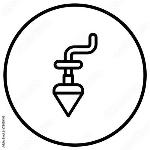 Plumb bob Vector Icon Design Illustration