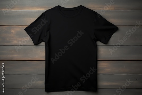 Blank black tee mock-up with a grunge-style design