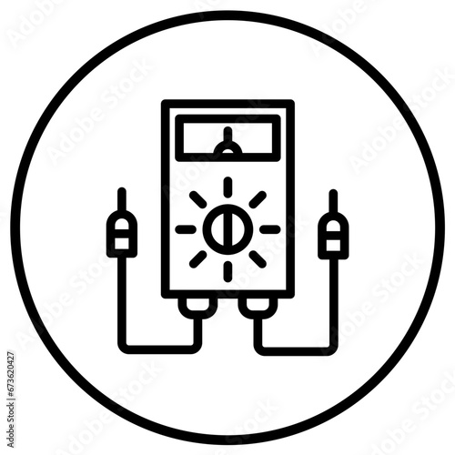Voltmeter Vector Icon Design Illustration