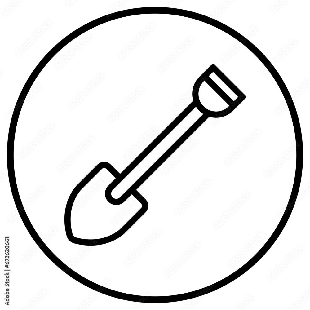 Shovel Vector Icon Design Illustration Shovel Vector Icon Design Illustration