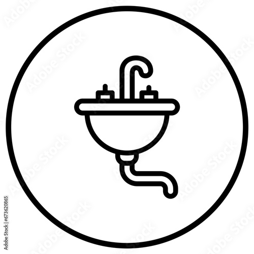 Sink Vector Icon Design Illustration