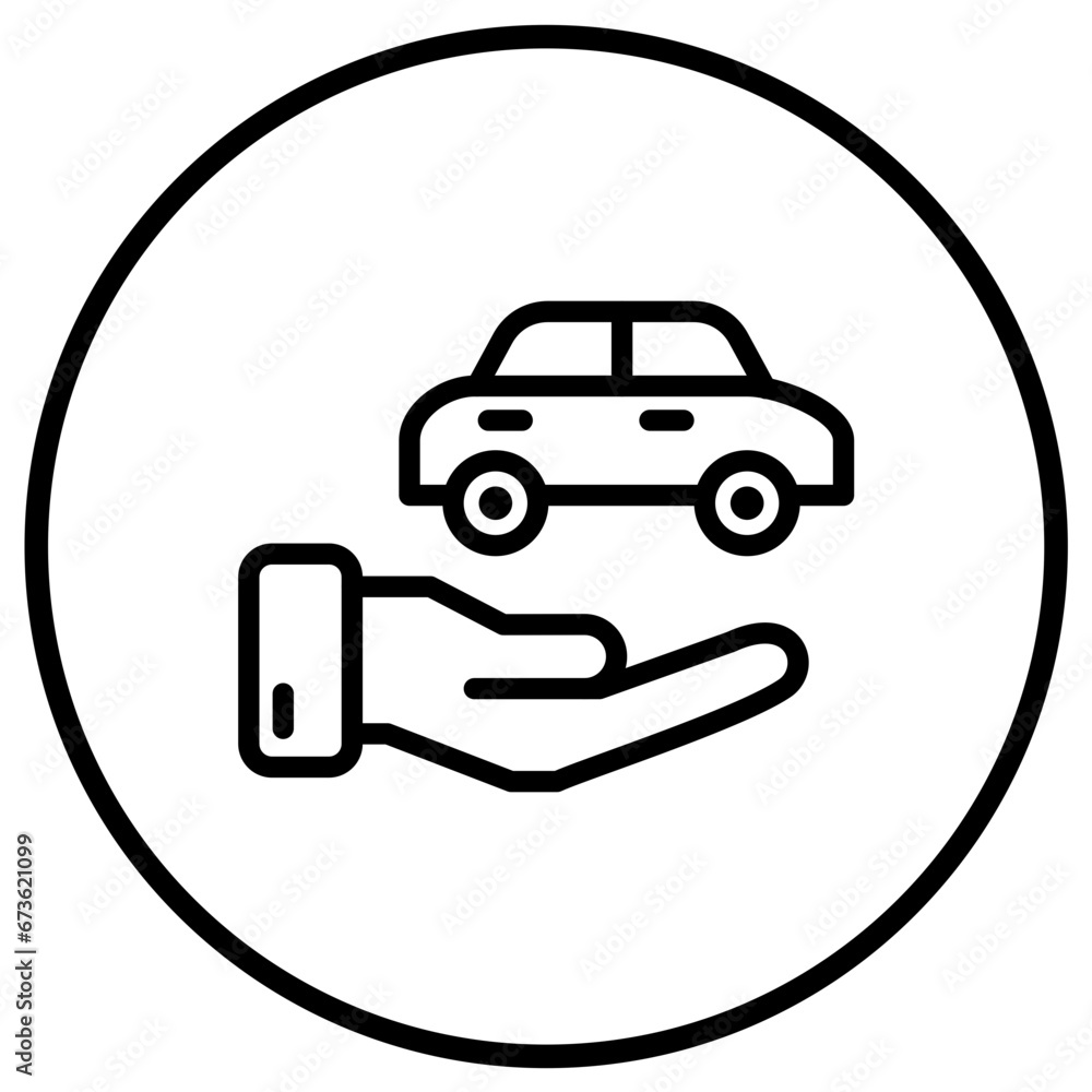 Car insurance Vector Icon Design Illustration Car insurance Vector Icon Design Illustration