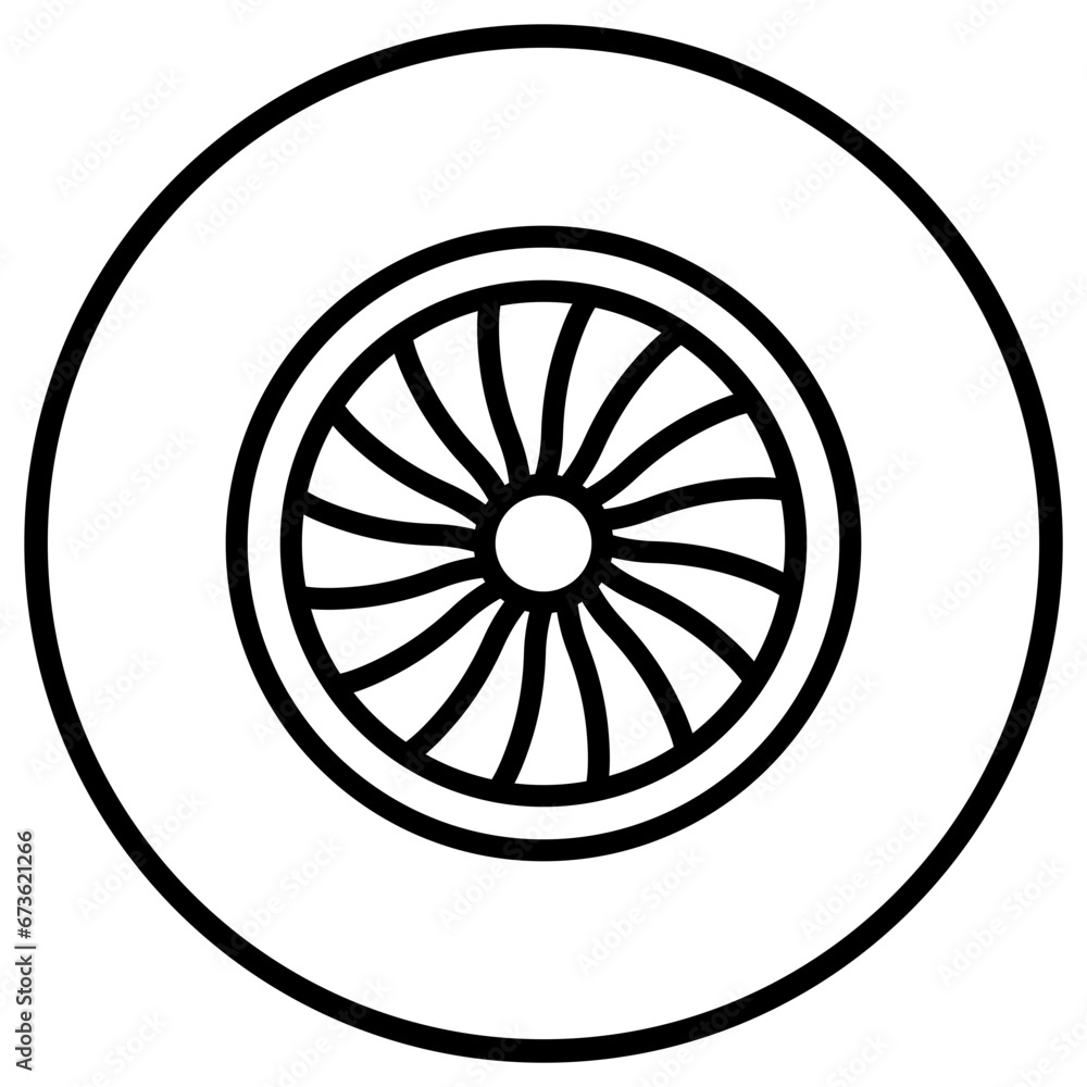 Turbine Vector Icon Design Illustration Turbine Vector Icon Design Illustration